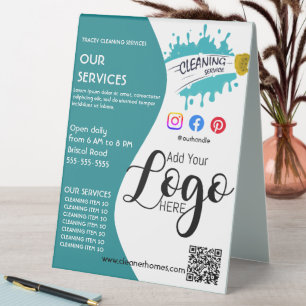 Cleaner Cleaning Services Poster, Flyer & Table  Tent