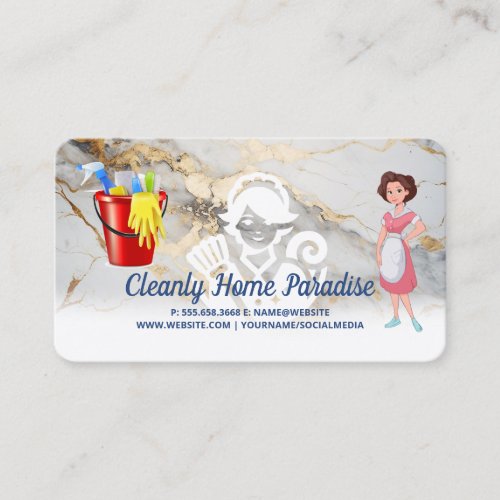 Cleaner Tools | Home Maid Services Business Card