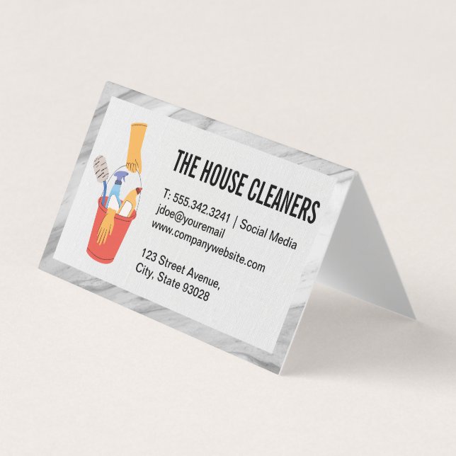 Cleaner Tools in Bucket Business Card (Front)