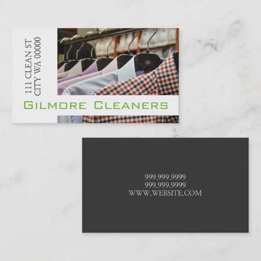 Cleaners Dry Cleaning Alteration Tailoring Business Card Zazzle