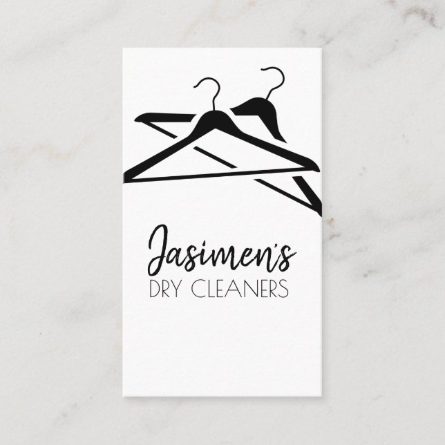 Cleaners Dry Cleaning Business Card Template (Front)