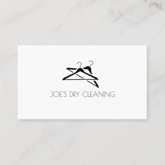 Cleaners Dry Cleaning Business Card Template (Front)
