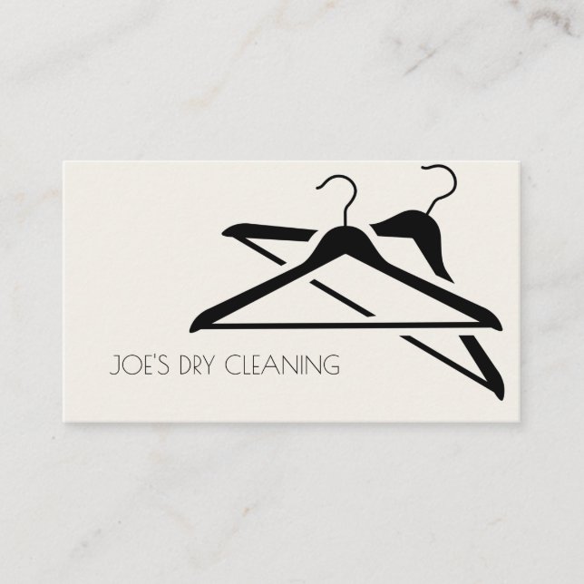 Cleaners Dry Cleaning Business Card Template (Front)
