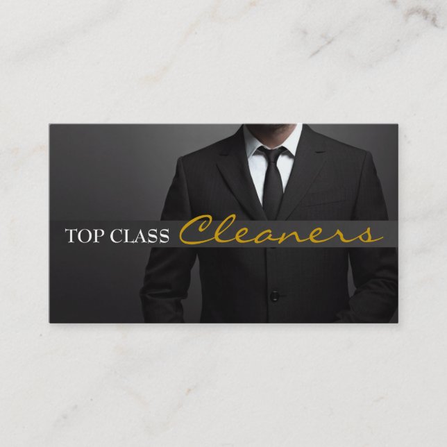 Cleaners, Dry Cleaning, Laundry Business Card (Front)