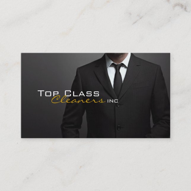 Cleaners Inc. /Dry Cleaning Business Card (Front)