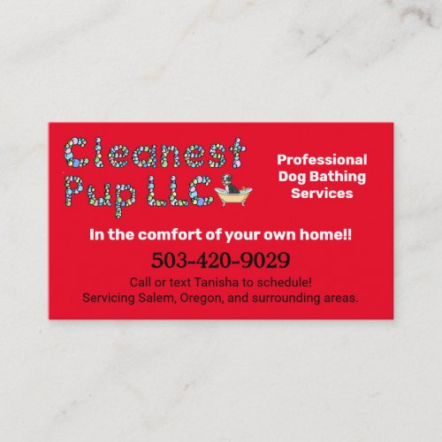 Cleanest Pup LLC Business Card