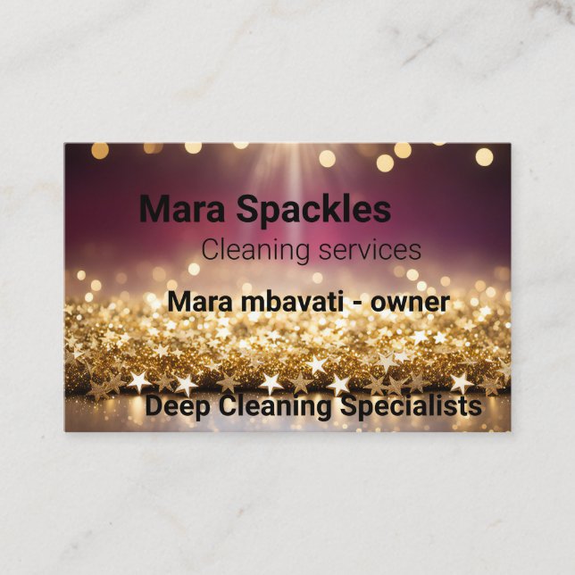 Cleaning and Housekeeping Service Business card (Front)