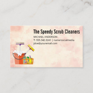 Cleaning and Sanitizing Services and Products Business Card