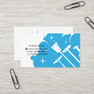 Cleaning and washing with accessories business card