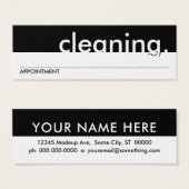 cleaning. (appointment card) (Front & Back)