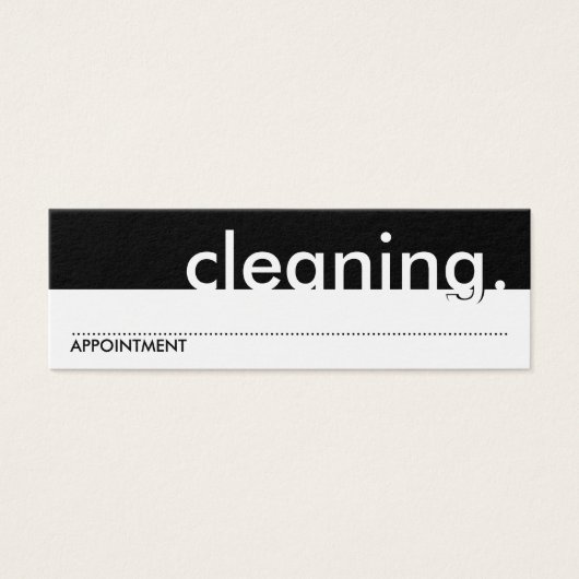 cleaning. (appointment card) (Front)