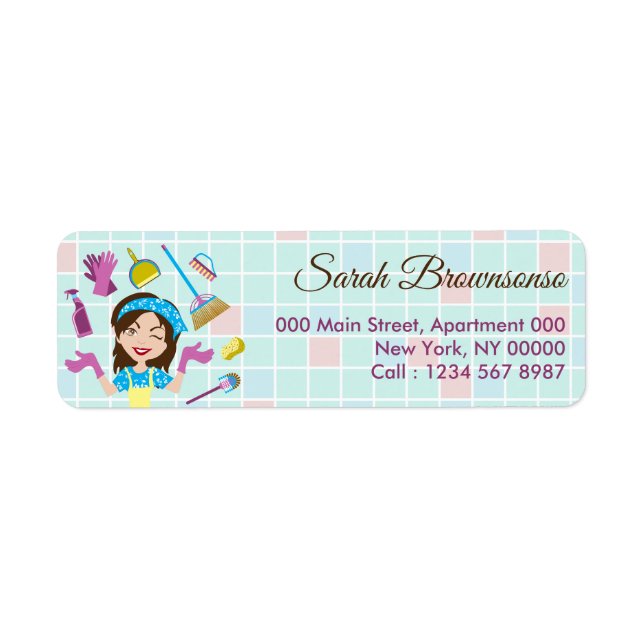 Cleaning Bath Tile Wash janitorial business Label (Front)