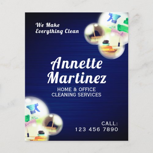 Cleaning bubbles professional flyer