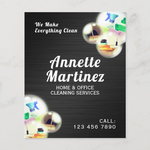 Cleaning bubbles professional flyer