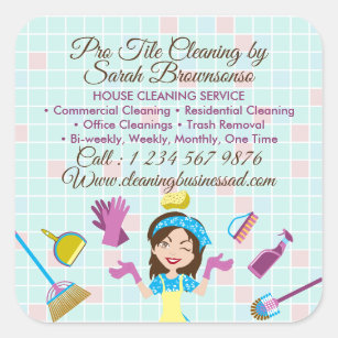 Cleaning Lady Housekeeper Housekeeping Cleaner' Sticker