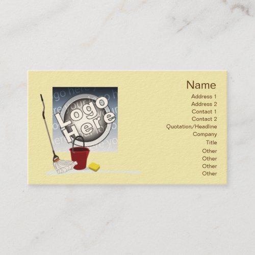 Cleaning - Business Business Card Template