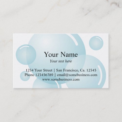 Cleaning business card template  Soap bubbles