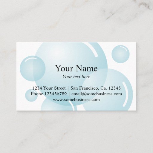 Customizable Cleaning business card template | Soap bubbles