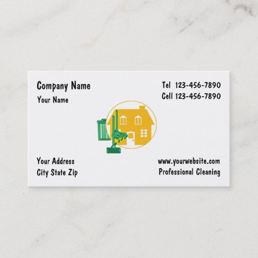 Customizable Cleaning Business Cards