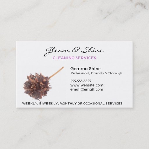 Customizable Cleaning Business Cards