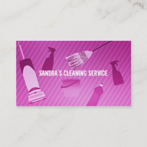 Customizable Cleaning Business Cards