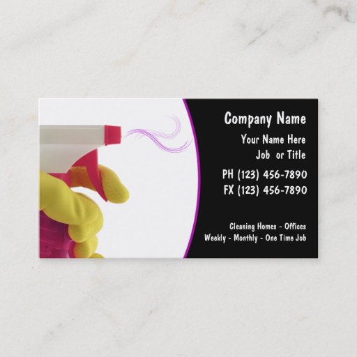 Customizable Cleaning Business Cards