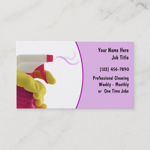 Customizable Cleaning Business Cards