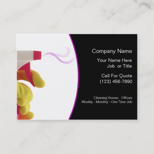 Customizable Cleaning Business Cards