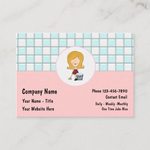 Customizable Cleaning Business Cards Large
