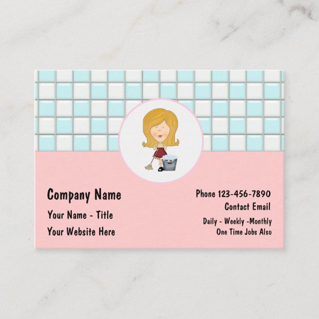 Cleaning Business Cards Large (Front)