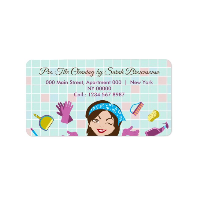 Cleaning business New Address Label (Front)