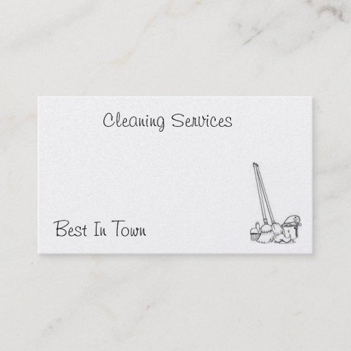 Customizable Cleaning Card Business Card Templates