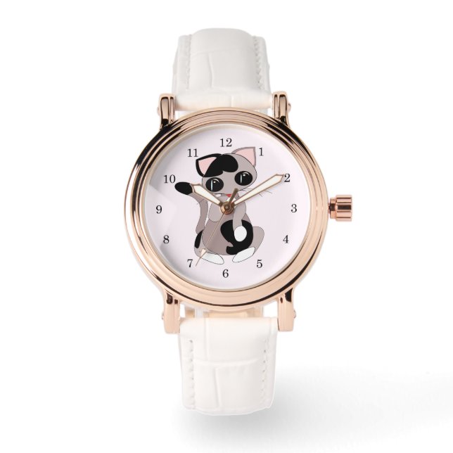Cleaning Cat Watch - Customizable (Front)