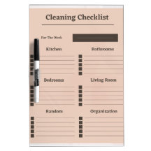Cleaning Checklist