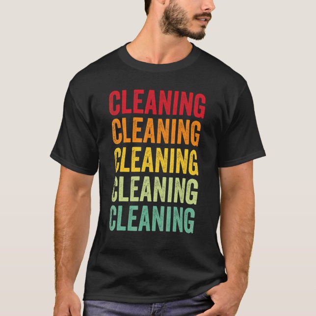Cleaning Cleaning Hobbyist Rainbow Design T-Shirt (Front)