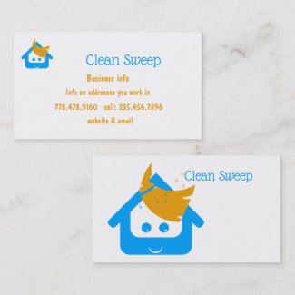 Cleaning Company Clean Sweep Cute House Broom
