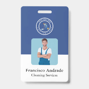 Cleaning Company Custom Logo Cleaning Service Badge