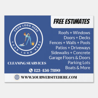 Cleaning Company | Custom Logo Cleaning Service Sign