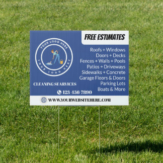 Cleaning Company | Custom Logo Cleaning Service Sign