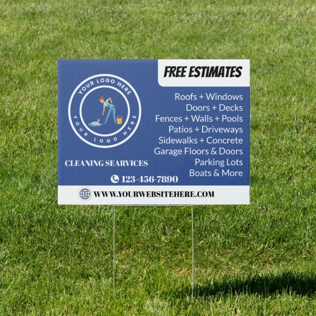 Cleaning Company | Custom Logo Cleaning Service Sign (Insitu)