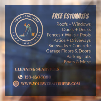 Cleaning Company | Custom Logo Cleaning Service Window Cling