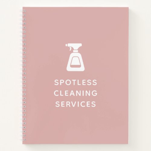 Cleaning Company Spray Bottle Dusty Pink Notebook