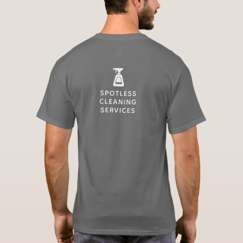 Cleaning Company Spray Bottle Gray T_Shirt