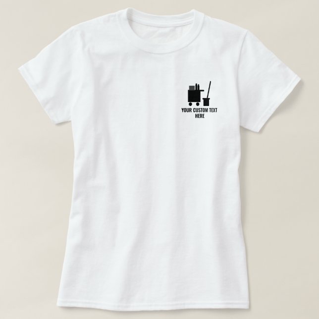 Cleaning company t shirt for housekeeper & janitor (Design Front)