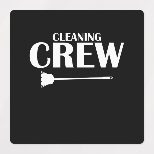 Cleaning Crew Housekeeper Housekeeping Cleaner Gra Labels (Design 1)