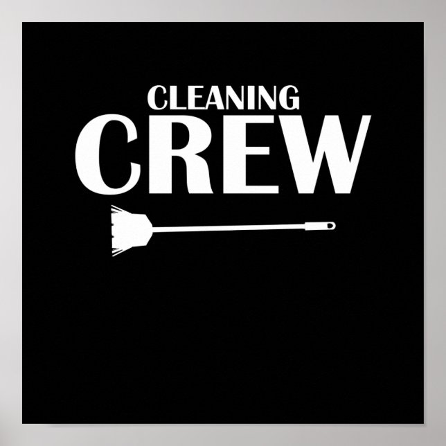 Cleaning Crew Housekeeper Housekeeping Cleaner Gra Poster (Front)