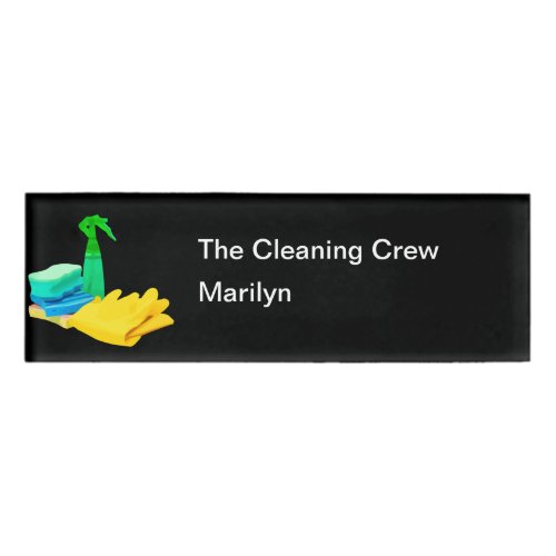 Cleaning Crew Staff Budget Friendly Name Tag