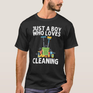 Cleaning Designs For Boys Men Housekeeping Cleaner T-Shirt