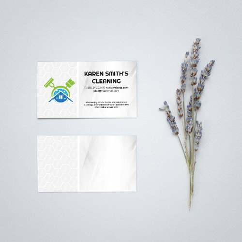 Cleaning Home Logo  Maid Services Business Card