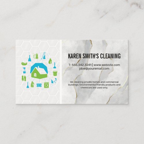 Cleaning Home Services Logo  Maid  Sanitizing Business Card